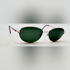 Silver Dollar Gold Purple Oval Metal Sunglasses Frames Only